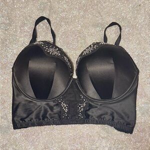 Victoria's Secret Black Embellished Bra